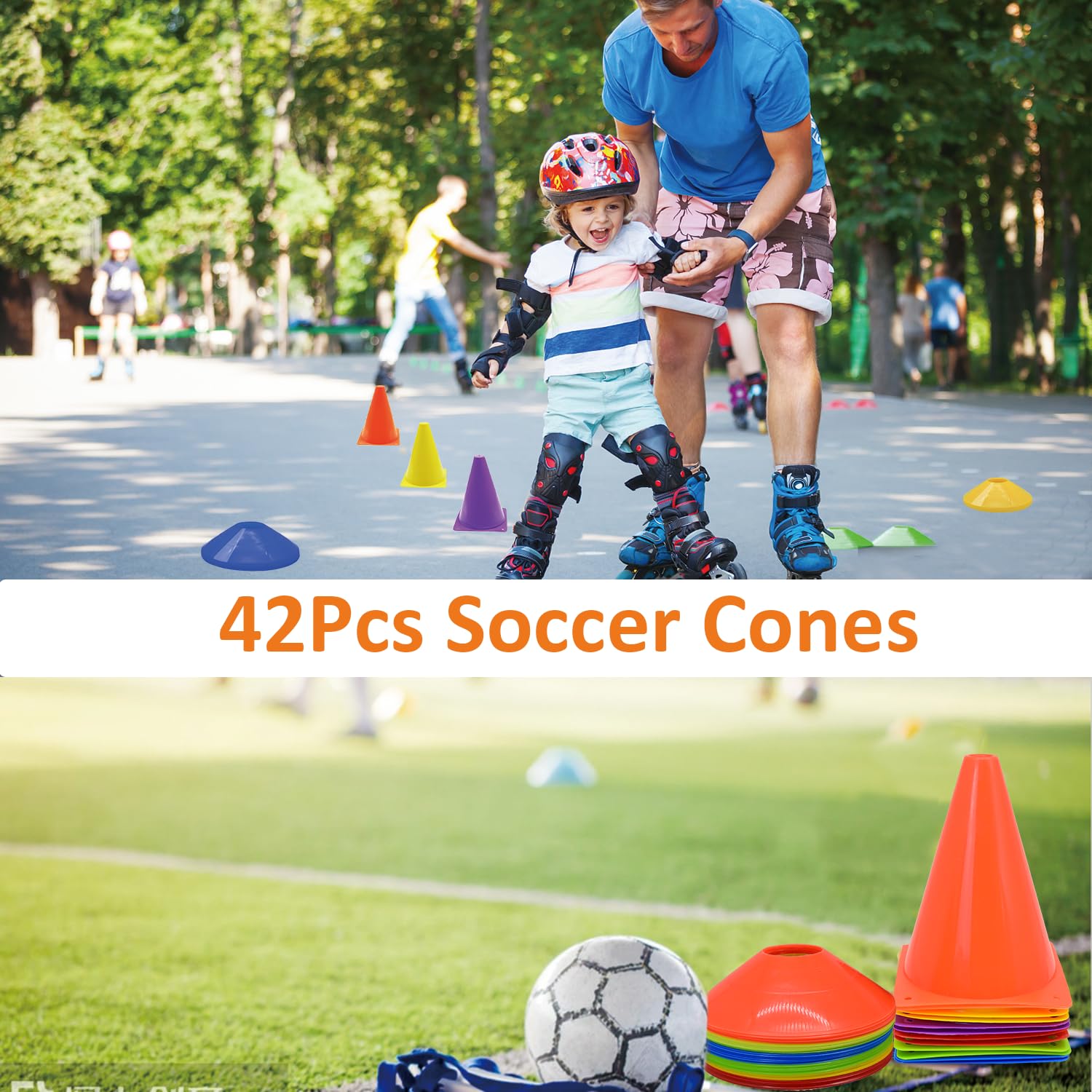 Durable polythylene binyl material cones