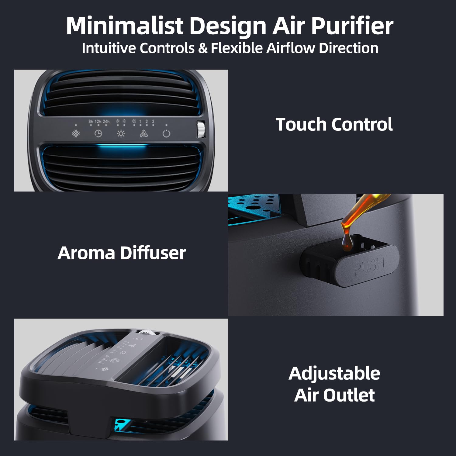 Essential oil diffuser feature on POMORON MJ002H purifier