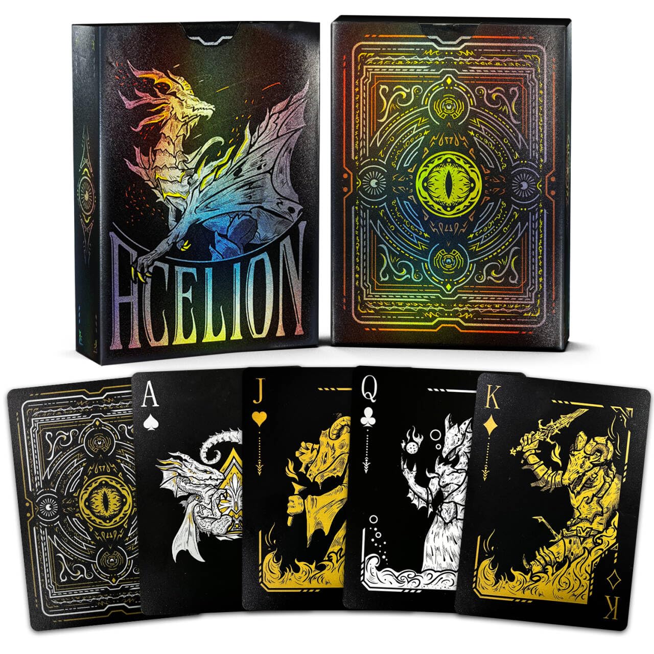 Shuffle friendly dragon design cards