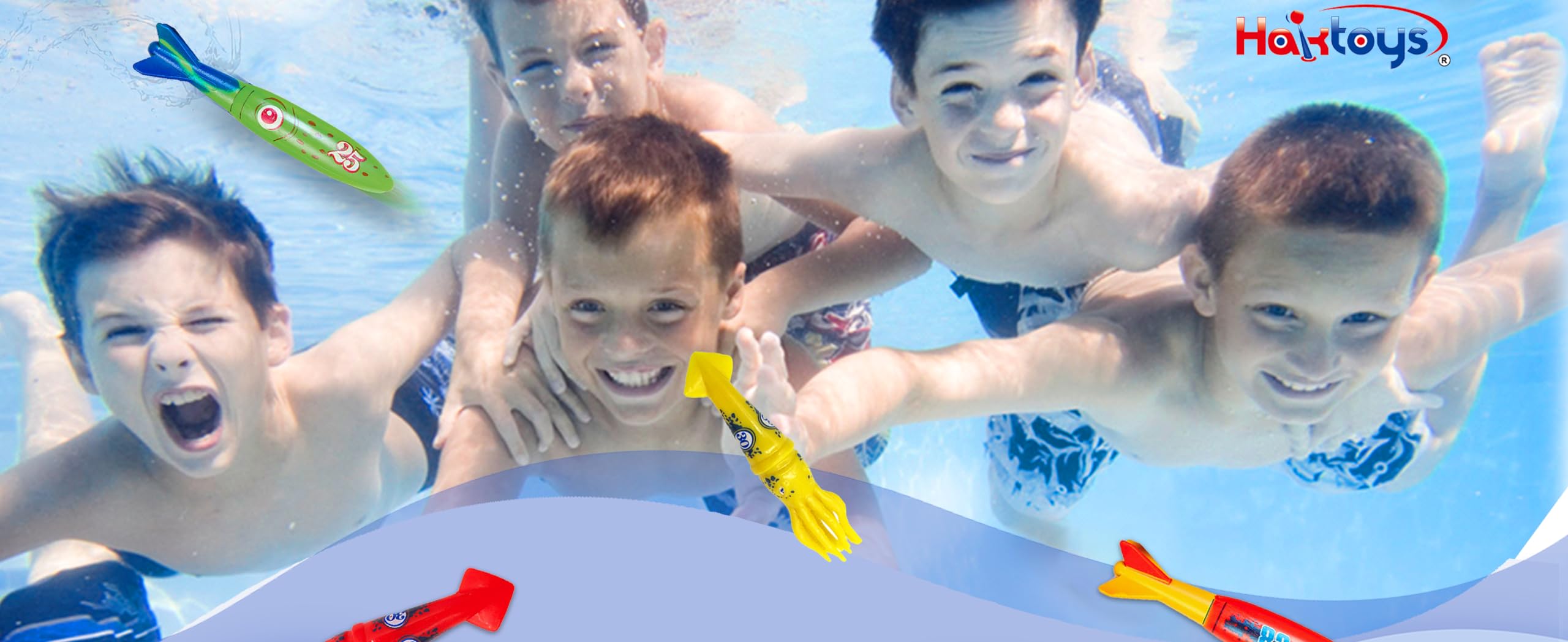 Set of 8 pool diving toys for pool party use