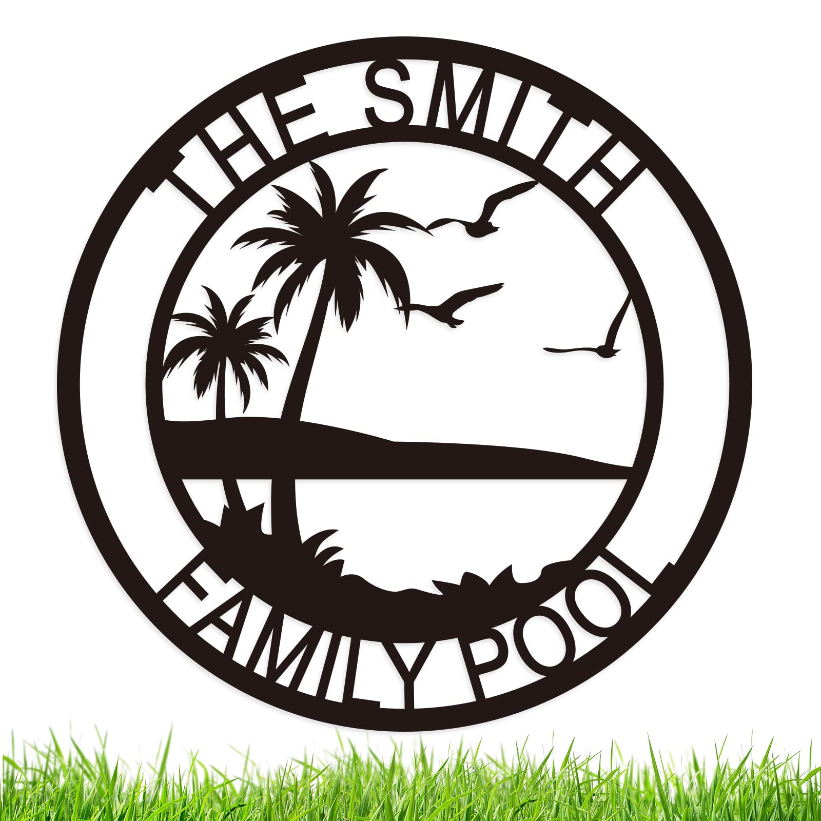 Pool Metal Sign small 31cm outdoor decor