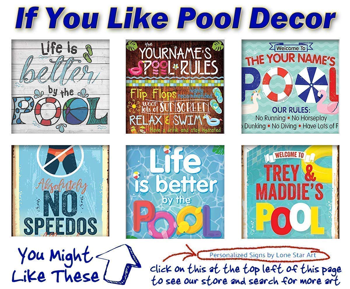 Easy hanging pool sign with two screw holes