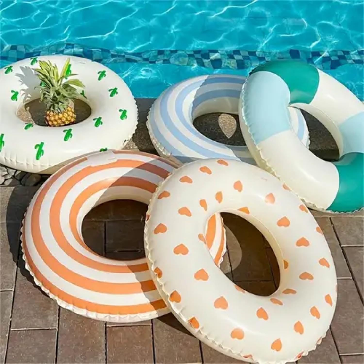Beach party pool toy striped design Stripe-Blue+Pink