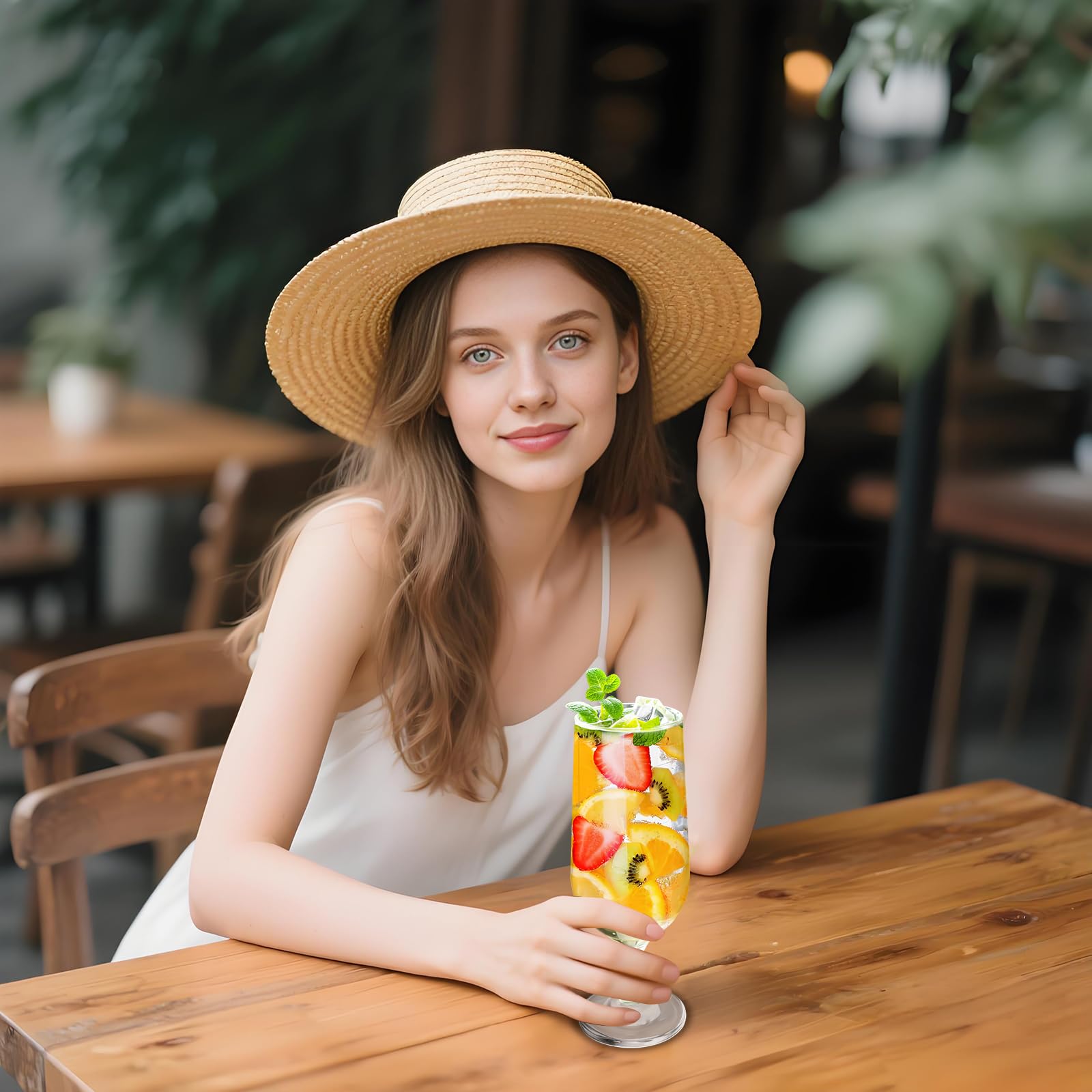 Poolside cocktail glasses for tropical drinks
