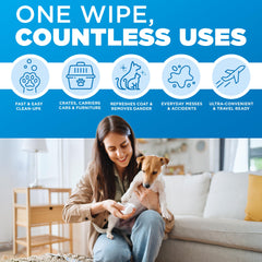 Close up of POOPH® Pure Wipes™ fragrance free wipes
