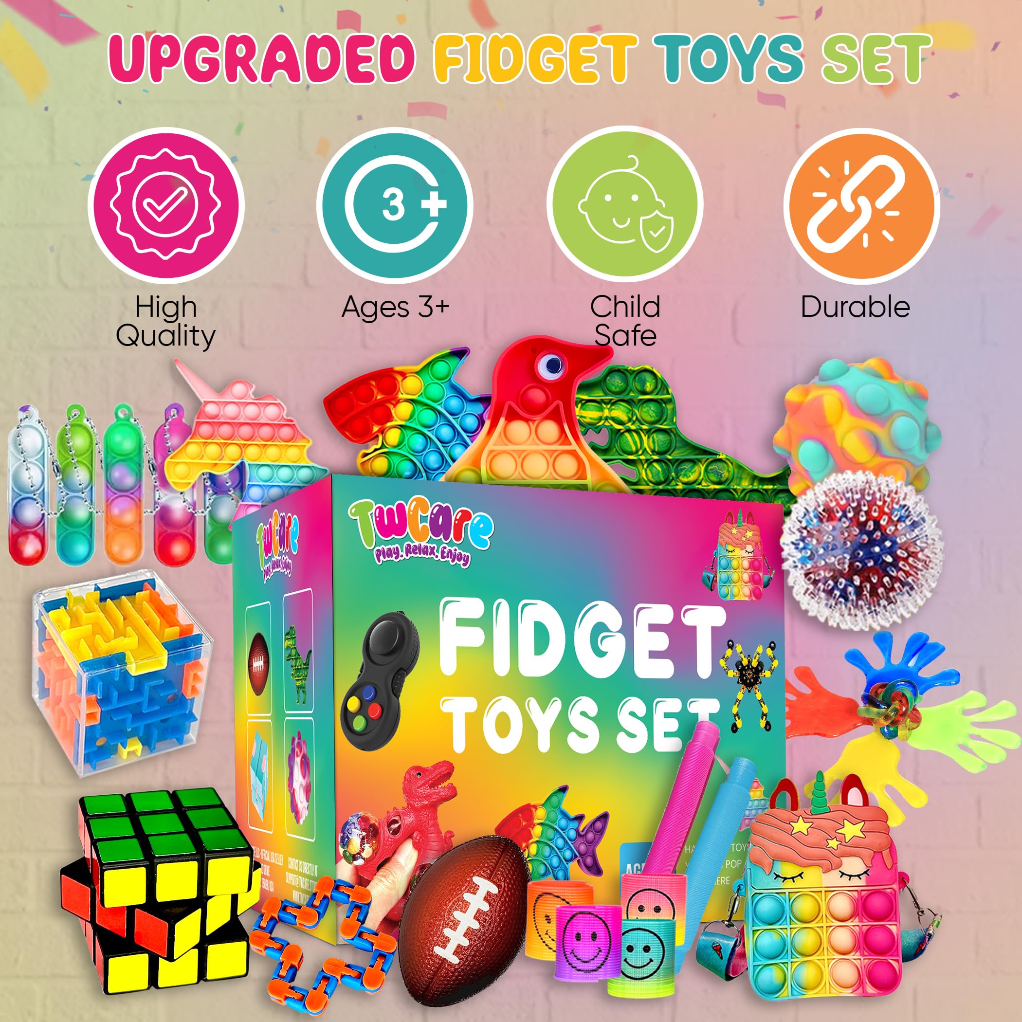 Pop bracelets and slime items in the assortment