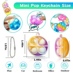 30 pack bulk fidget keychains for kids