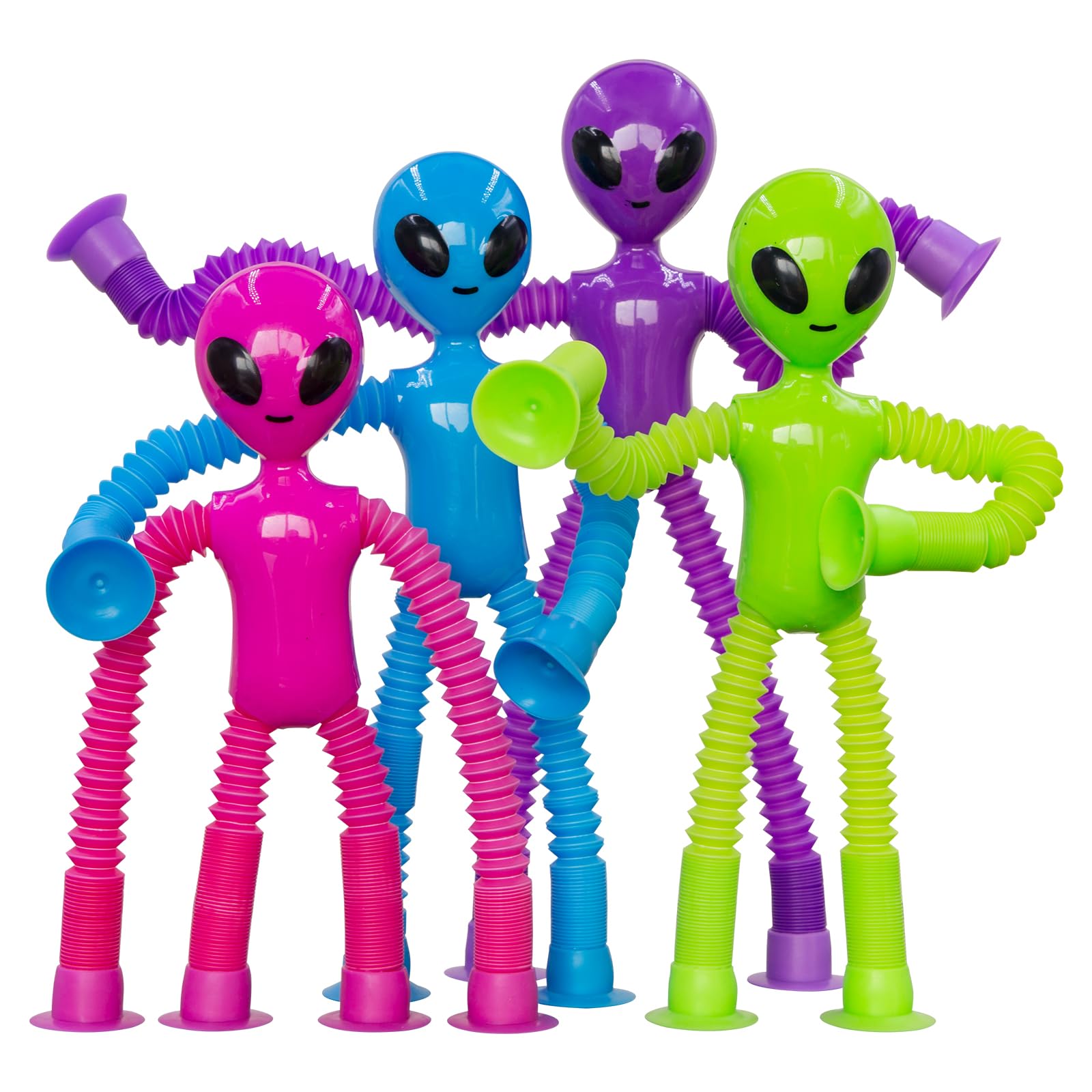 Pop Tubes Alien Fidget Toys for Kids 4Pack packaging