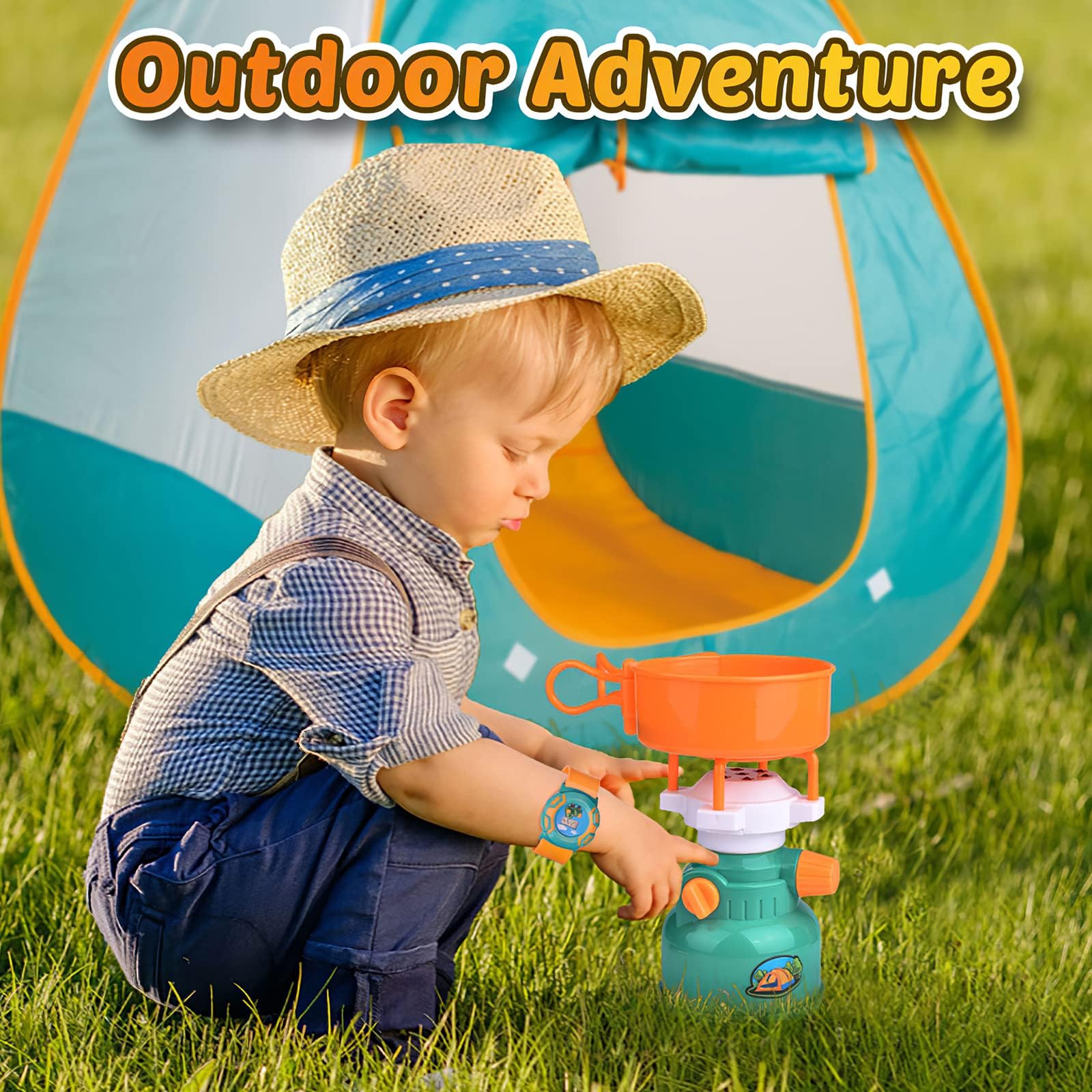 collapsible pop up tent for kids with gear layout