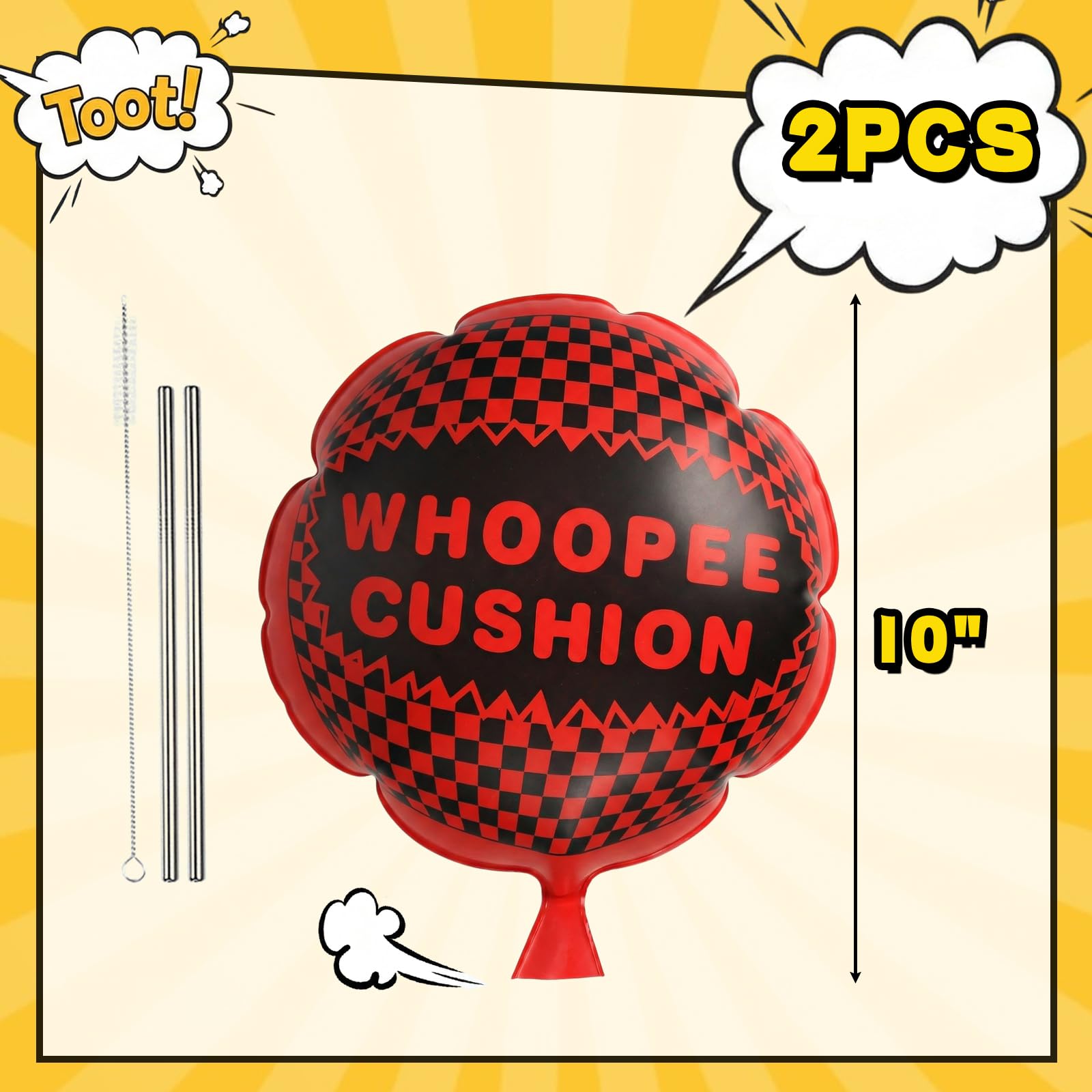 Cushions used for party favors and fun with POPLAY