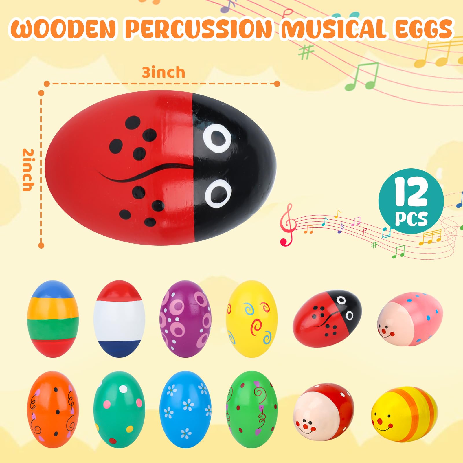 POPLAY packaging shown for Easter gift set of wooden shakers