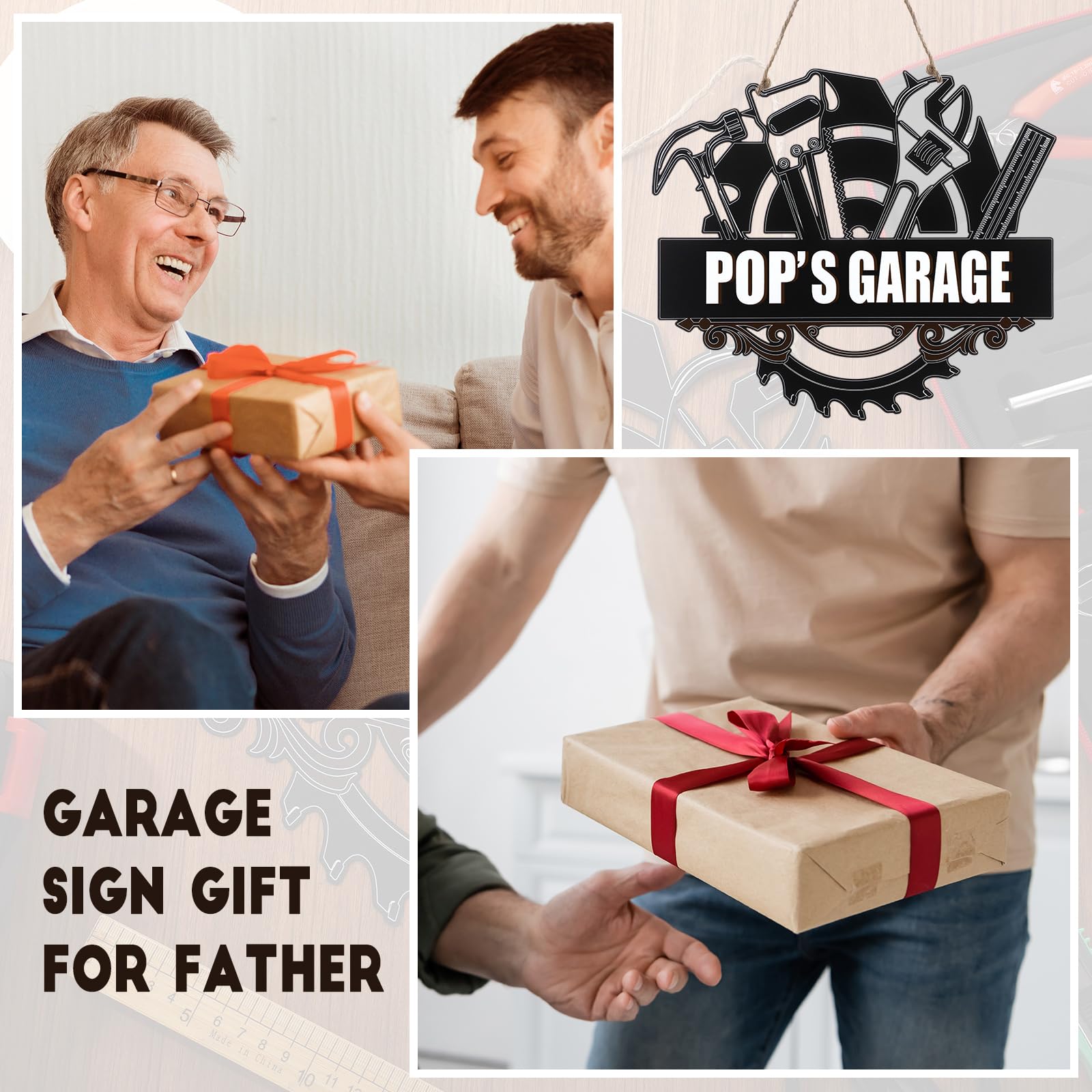 Gift ready garage decor sign for dad Christmas or Father's Day