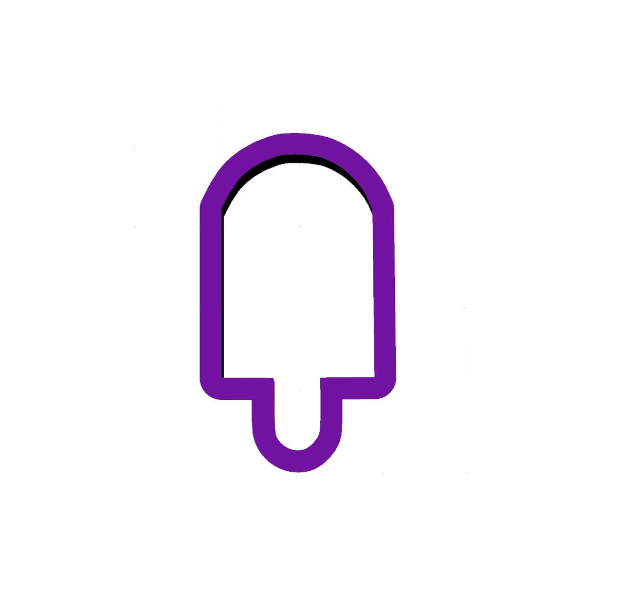 Popsicle Cookie Cutter purple PLA 4h x 2.1w