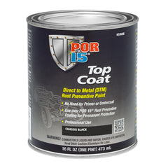 POR-15 Top Coat Paint direct to metal finish in Chassis Black 16 oz