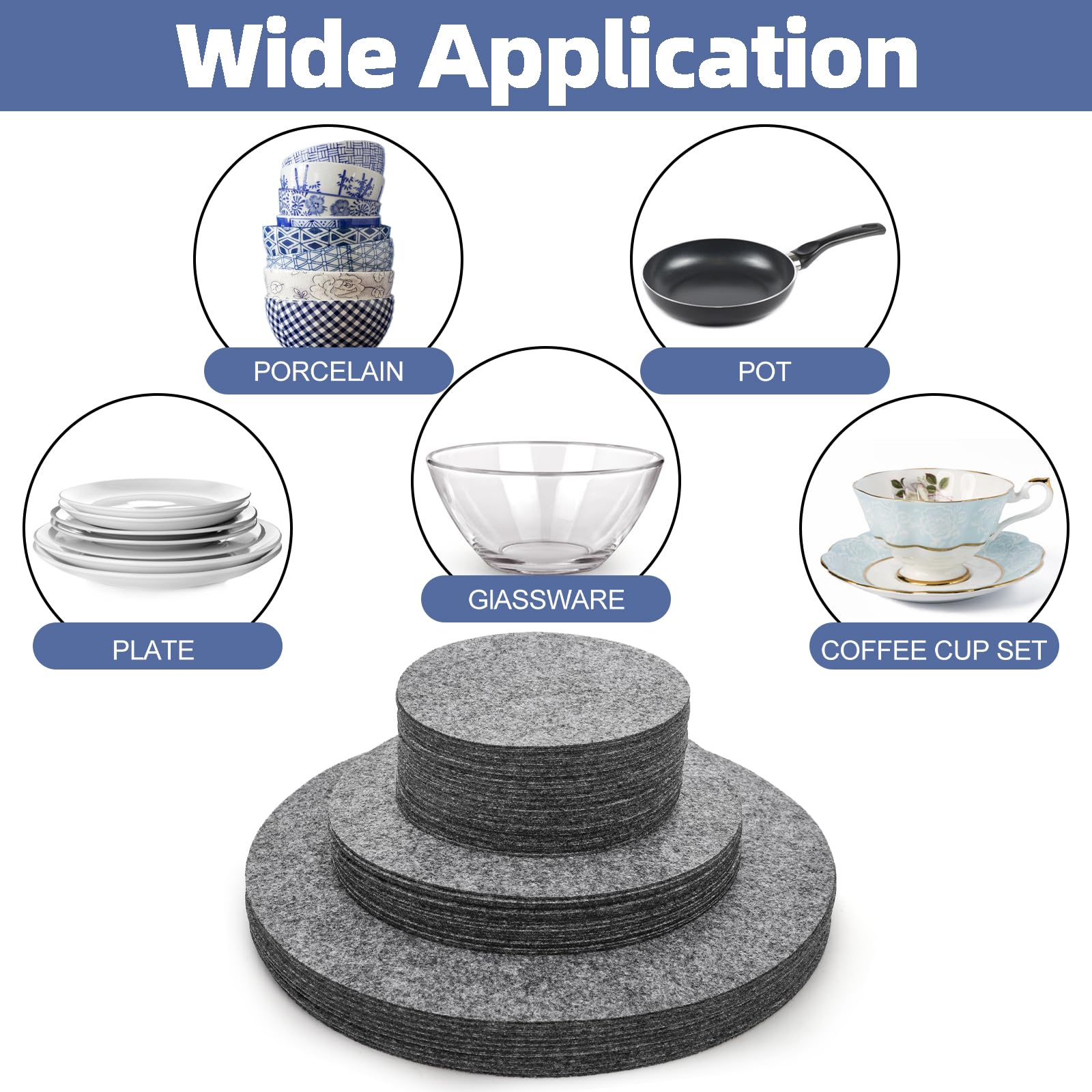 Porcelain dish dividers pack color grey for safe moving