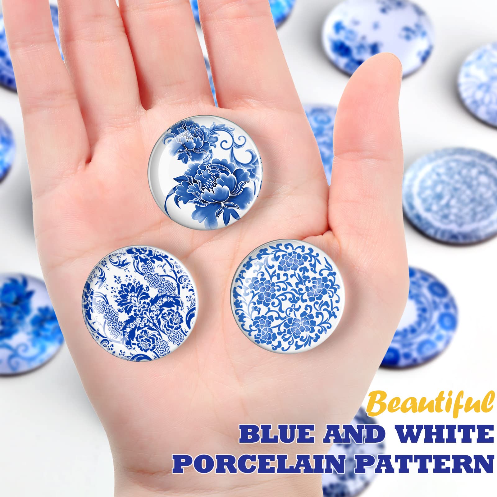 Porcelain design fridge magnets for cabinets and doors
