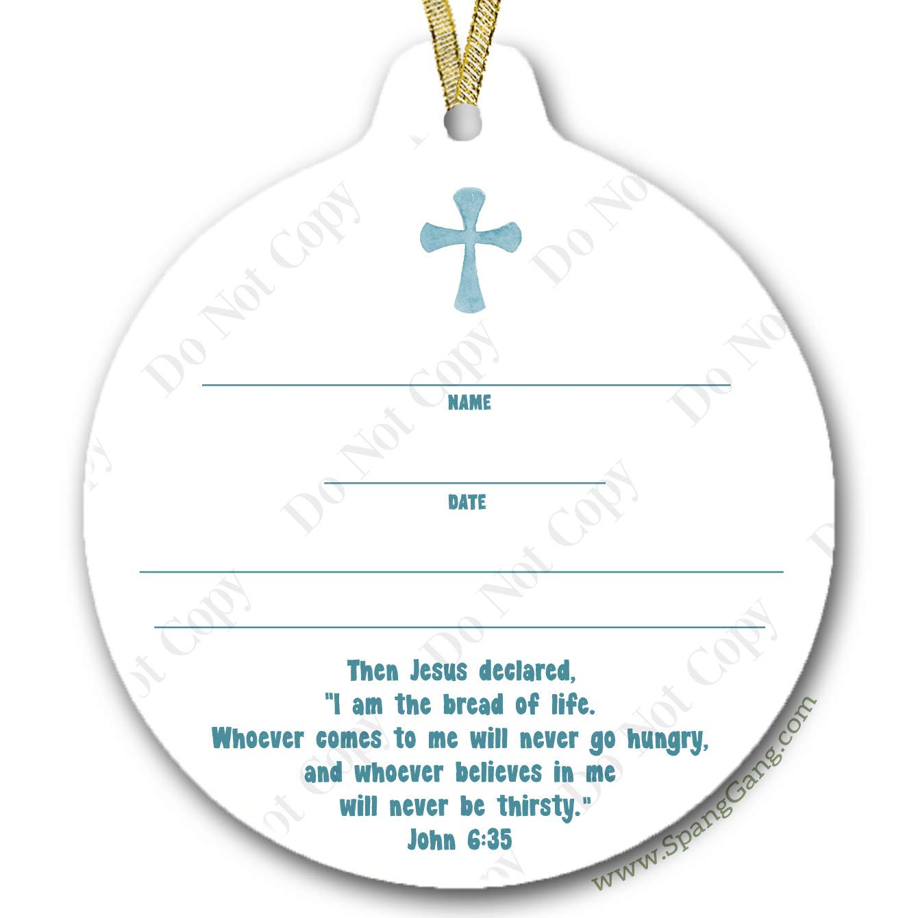 Porcelain ornament printed directly for First Communion Boy