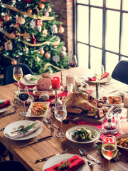 Off-White porcelain dinner plates 6 pack for Thanksgiving Christmas
