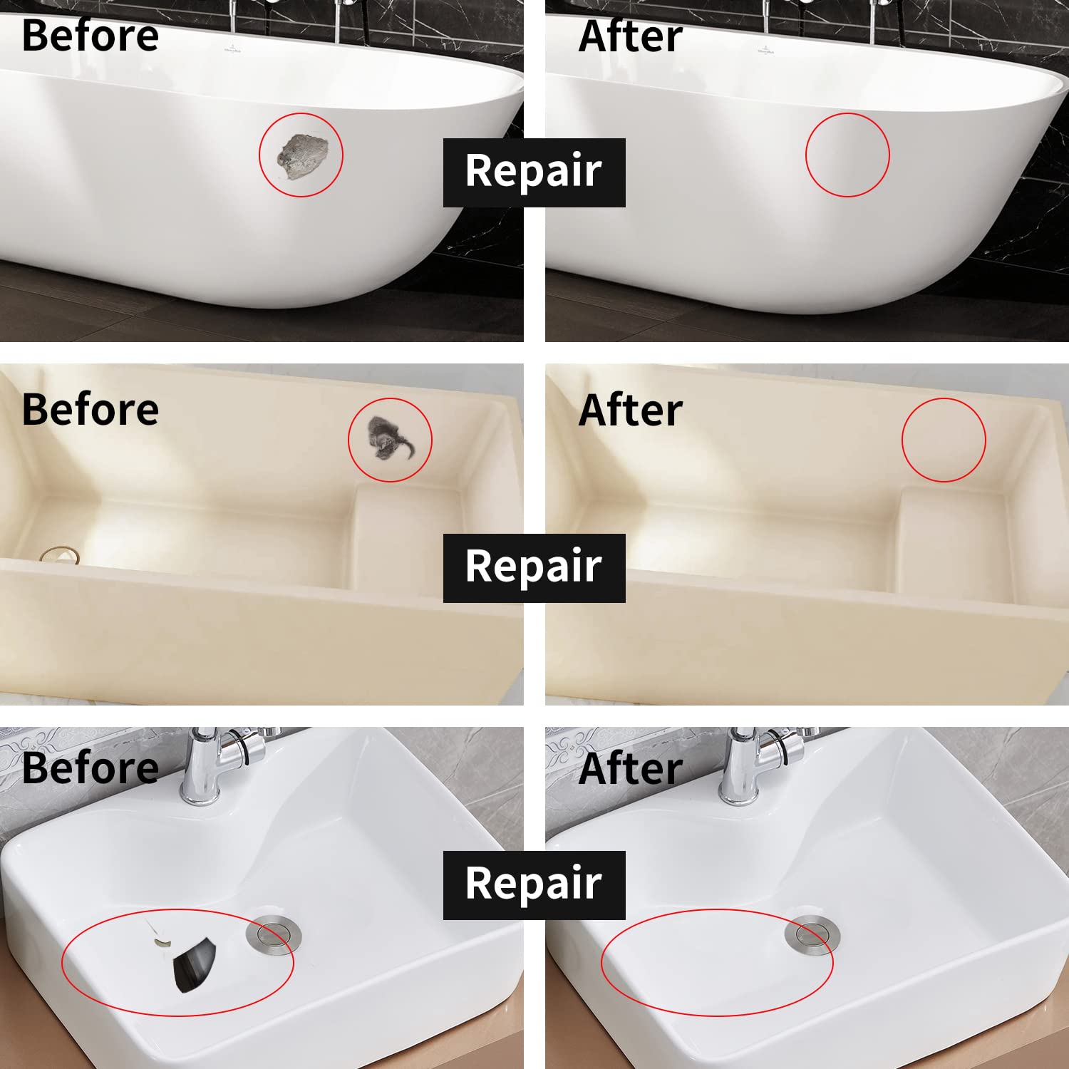 Porcelain Repair Kit Color Match swatch