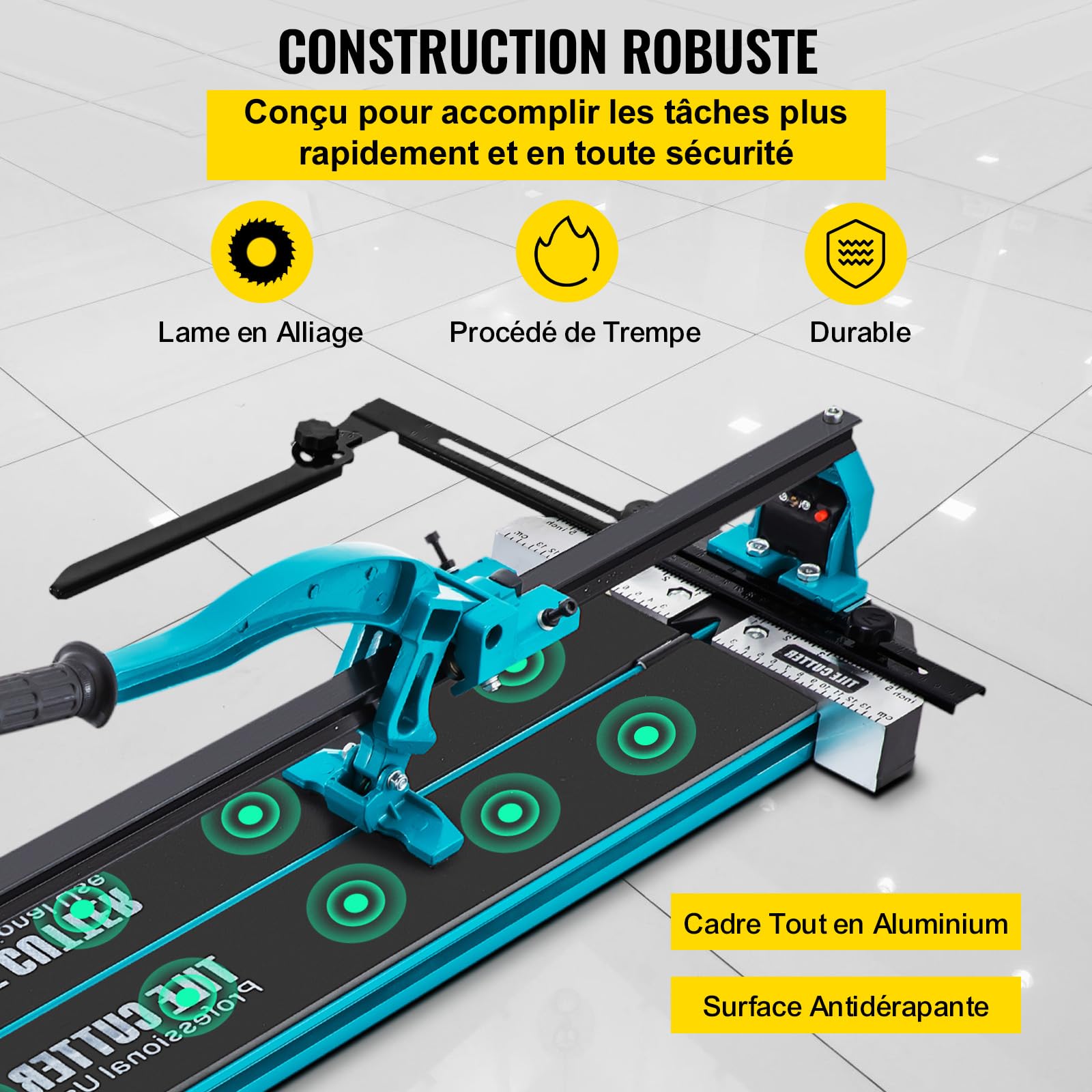 Porcelain and ceramic tile cutter high precision