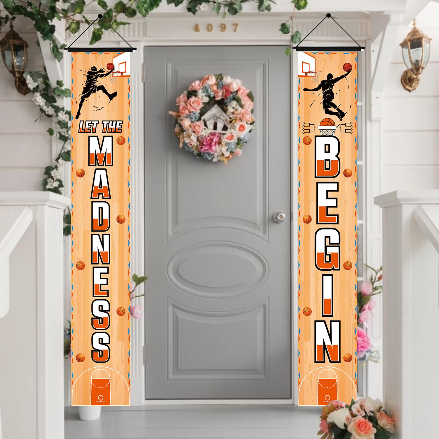 Indoor outdoor use banner for basketball events