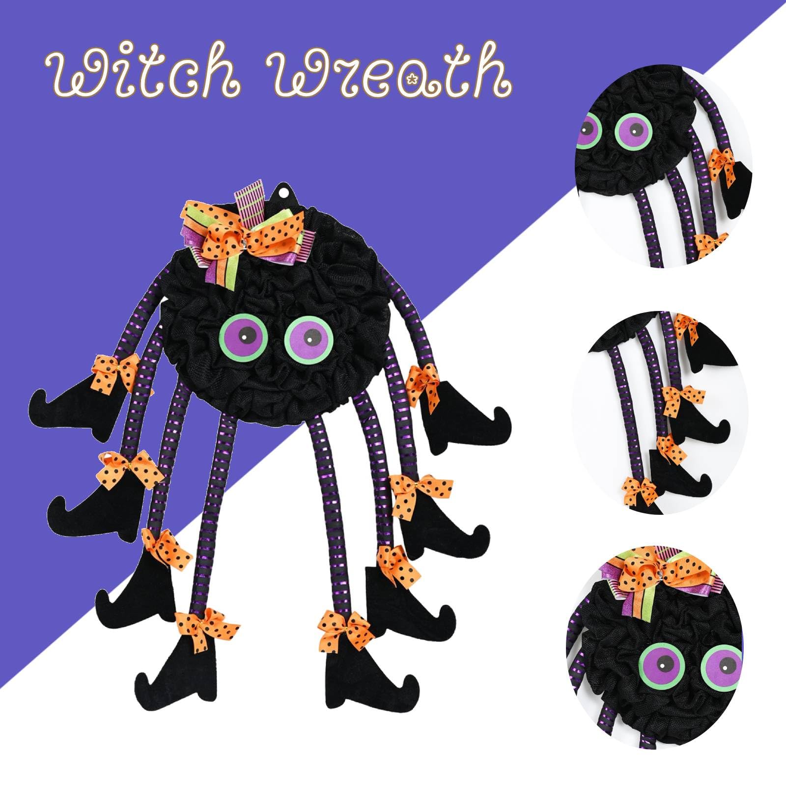 Indoor and outdoor halloween wreath suitable for porch