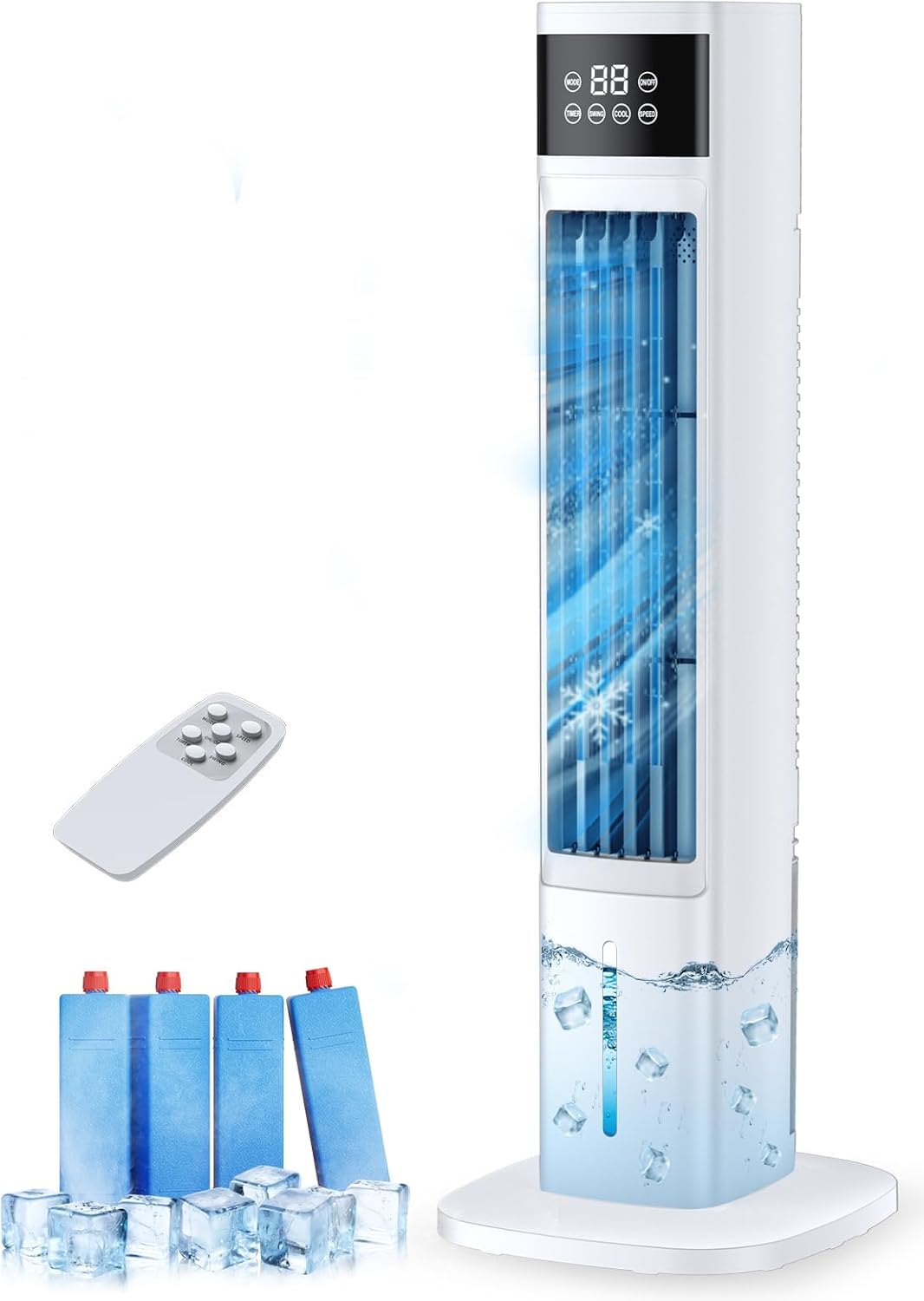 Portable Air Conditioners 10L Larger Reservoir water tank side view