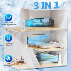 4-IN-1 portable evaporative cooler with remote control