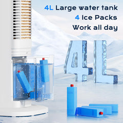 19 inch airflow outlet with 60 degree swing for wide cooling