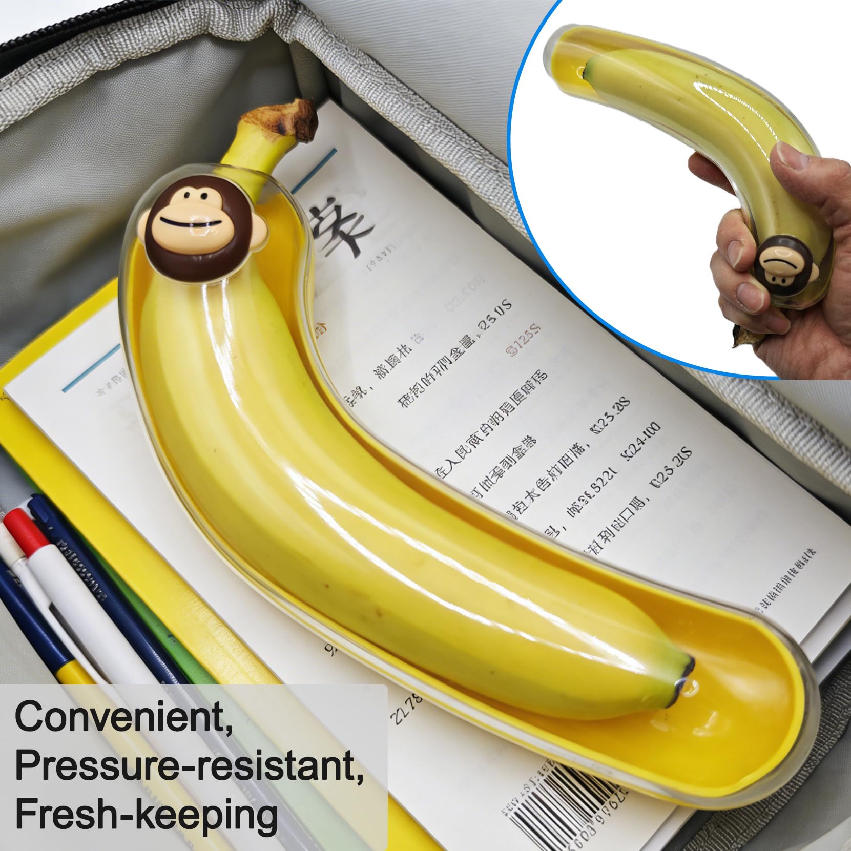 Lightweight banana holder compact for backpacks