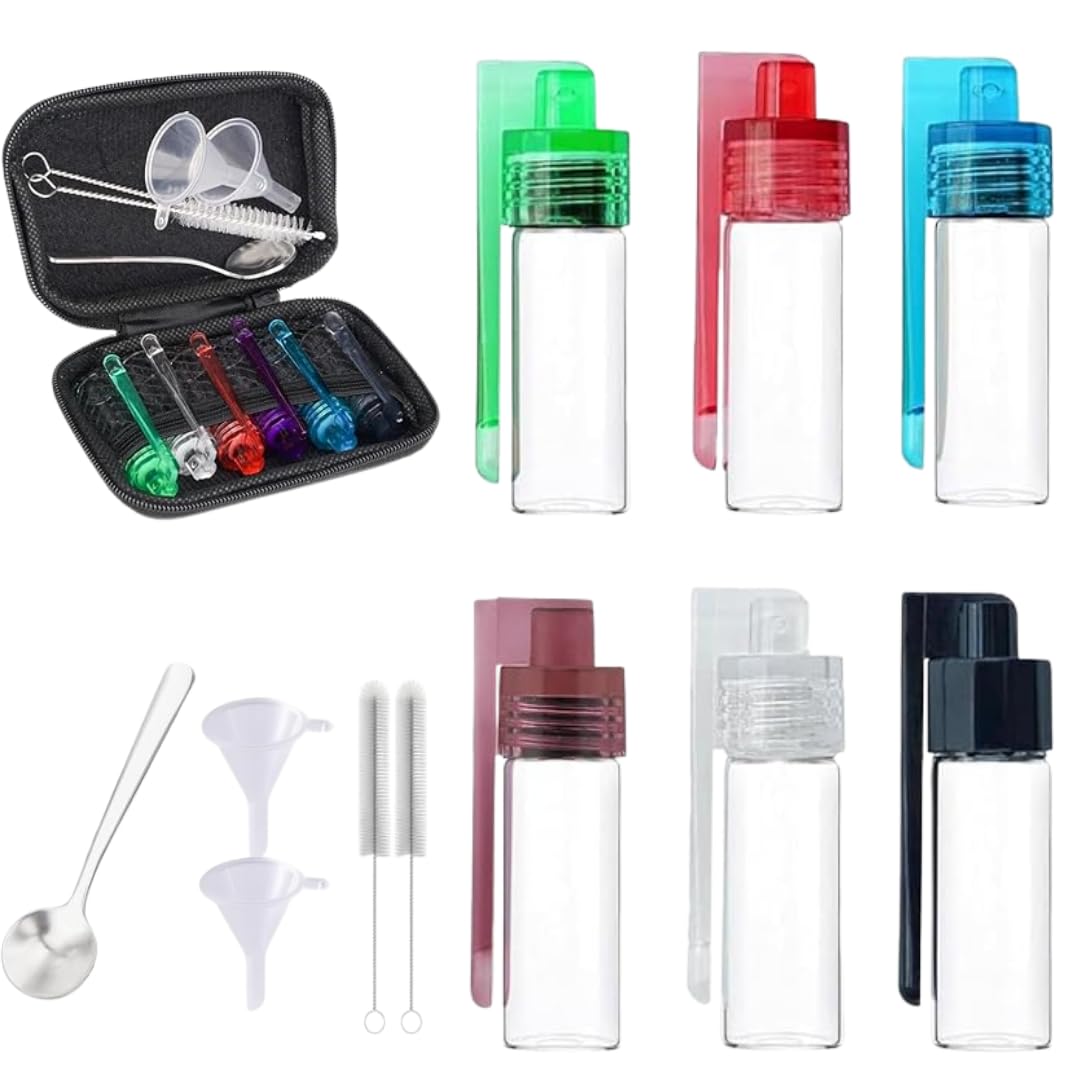 Portable Camping Spice Container Set color coded lids close up