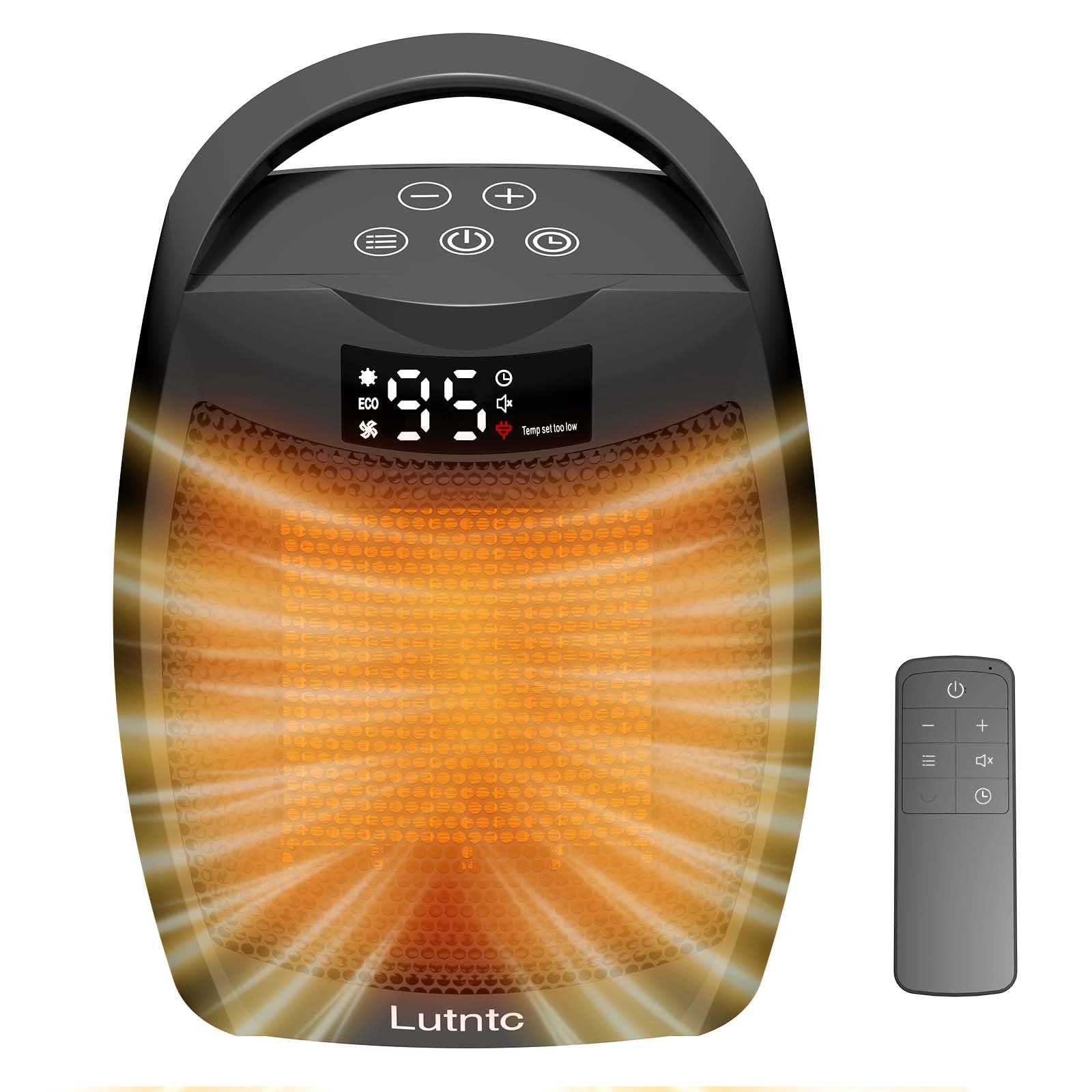 Portable Ceramic Space Heater 1500W compact unit with handle