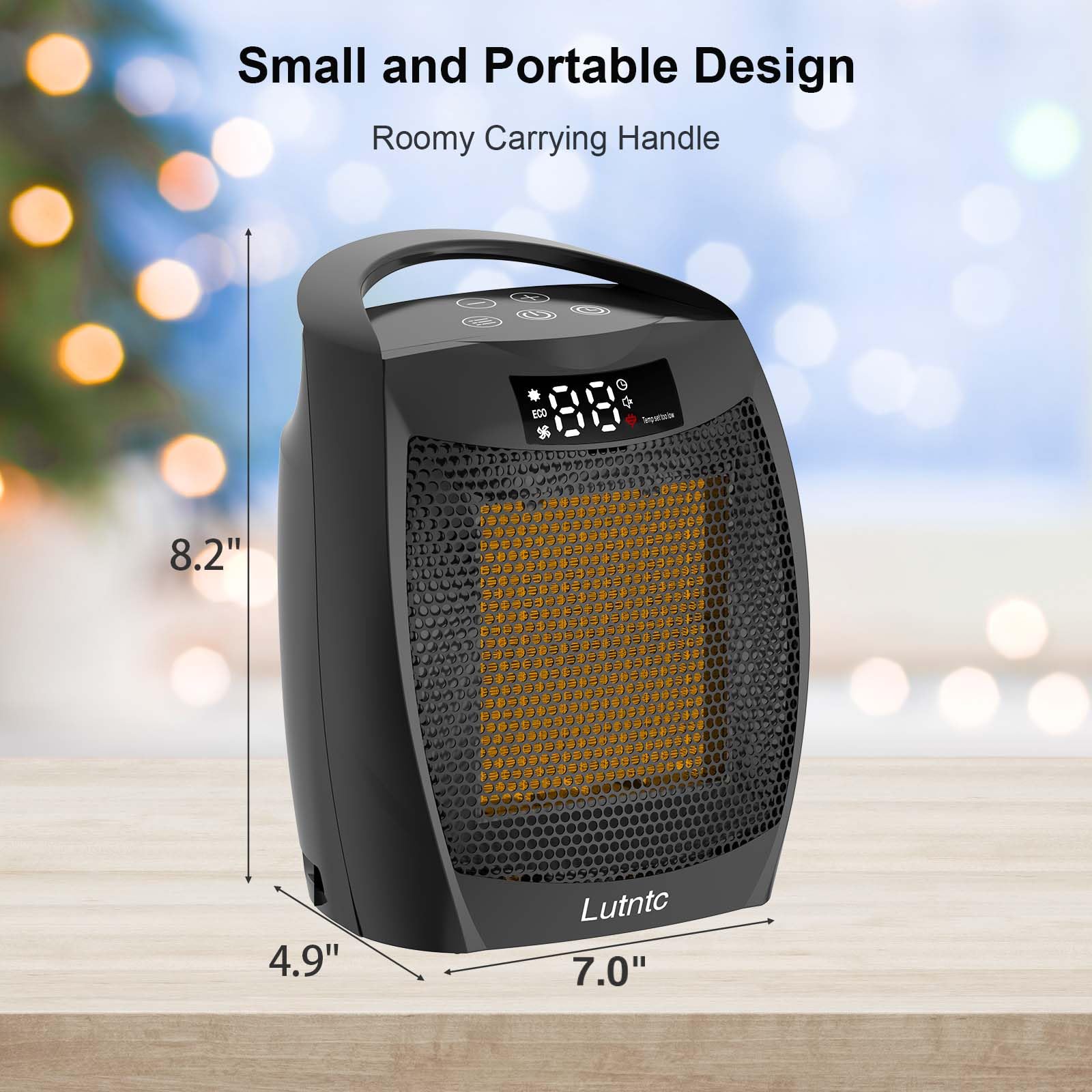 Tip-over protection feature on Portable Ceramic Space Heater 1500W