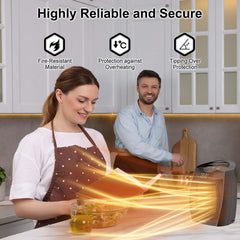 Portable Ceramic Space Heater 1500W touch control panel