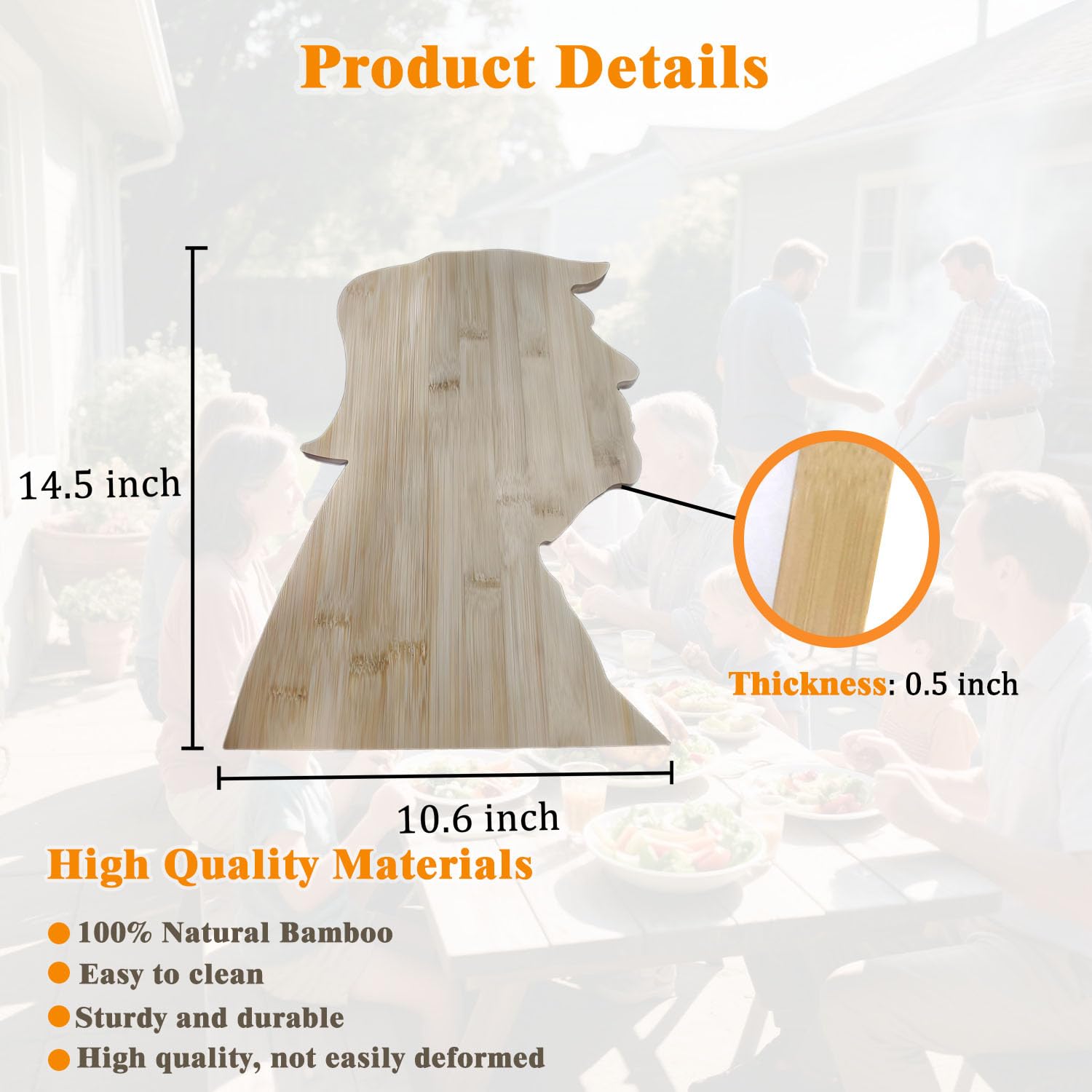 Smooth finish bamboo cheese board for stylish display