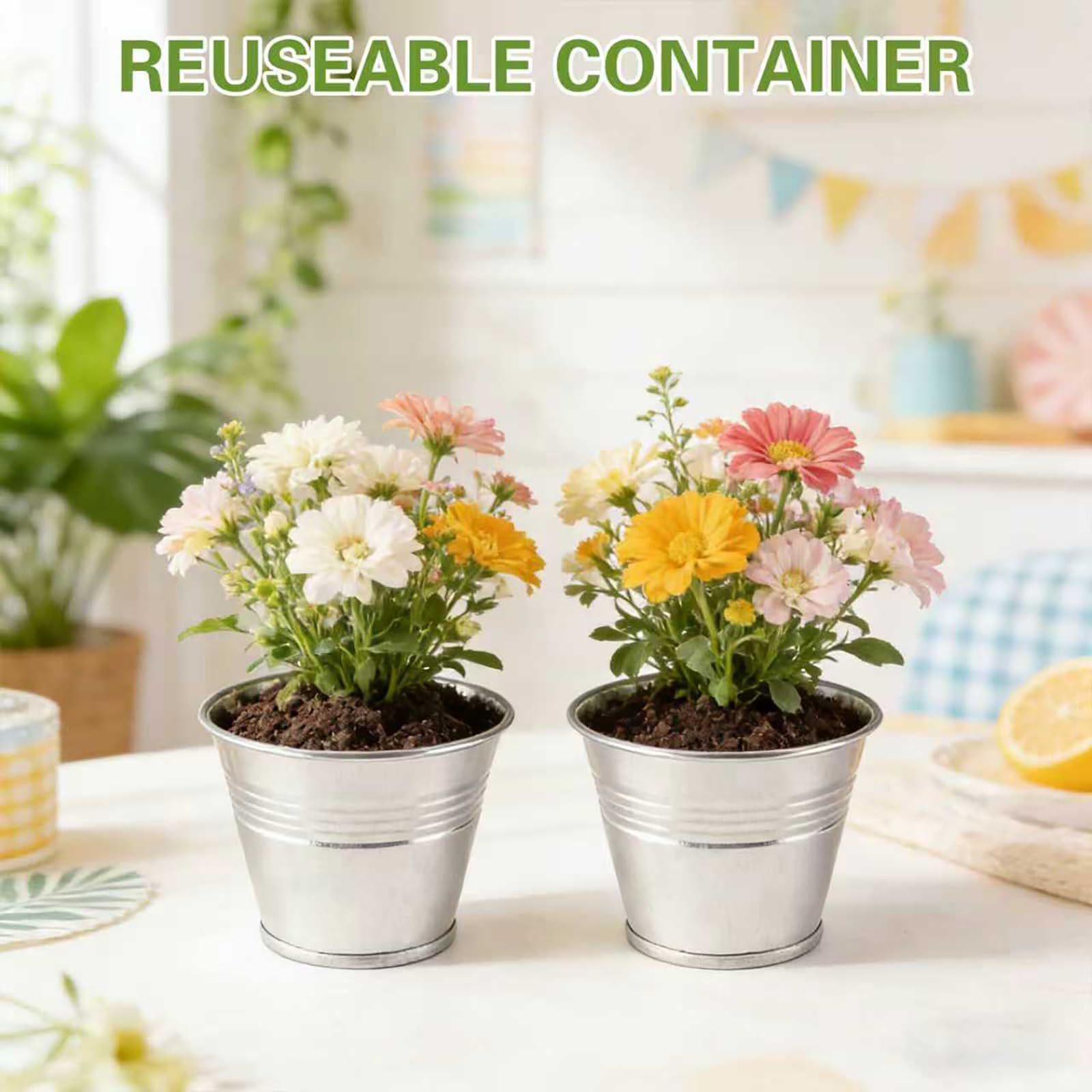 Compact 2 oz tin candle for outdoor setups and decor