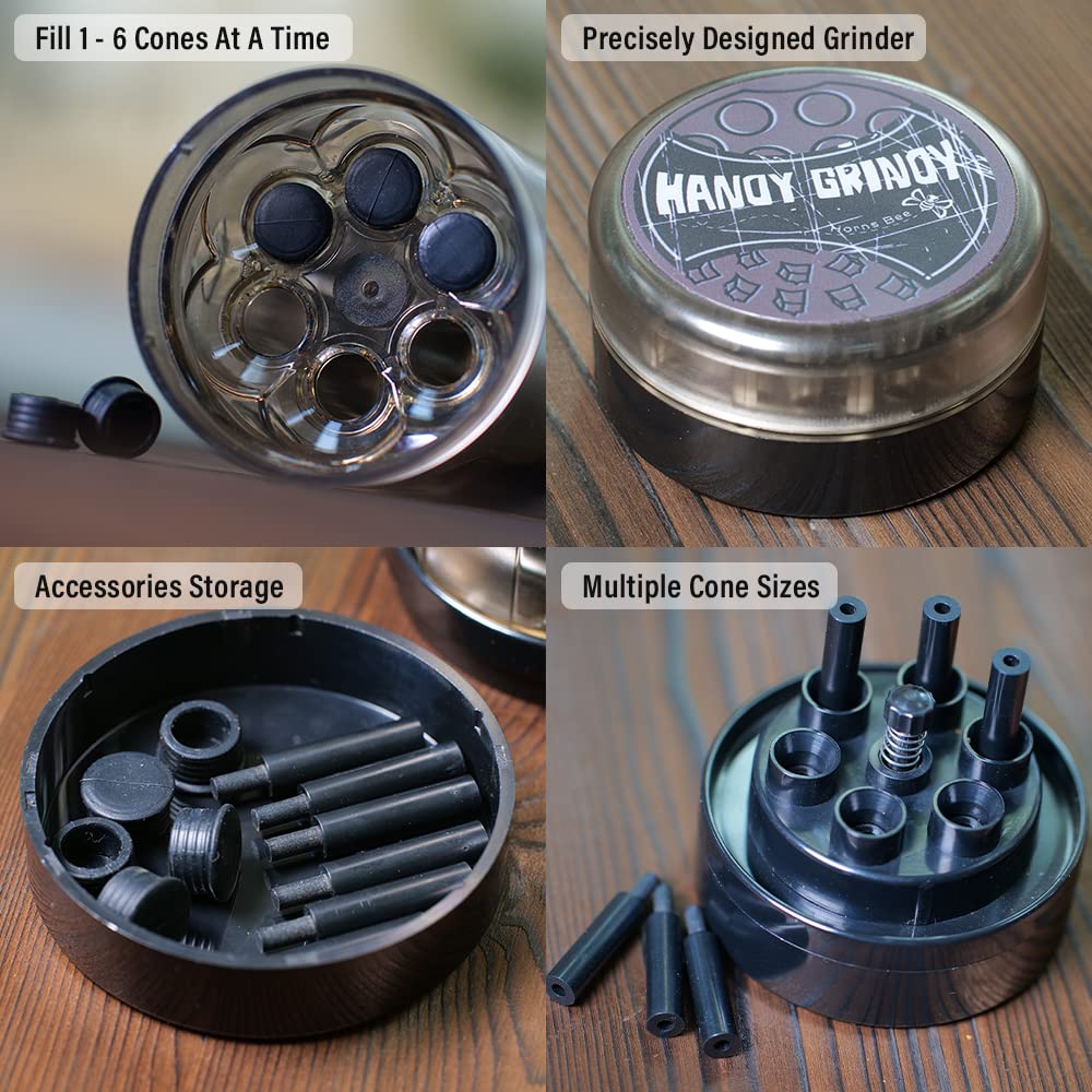 All-in-one cone loader for herbs and spices accessories