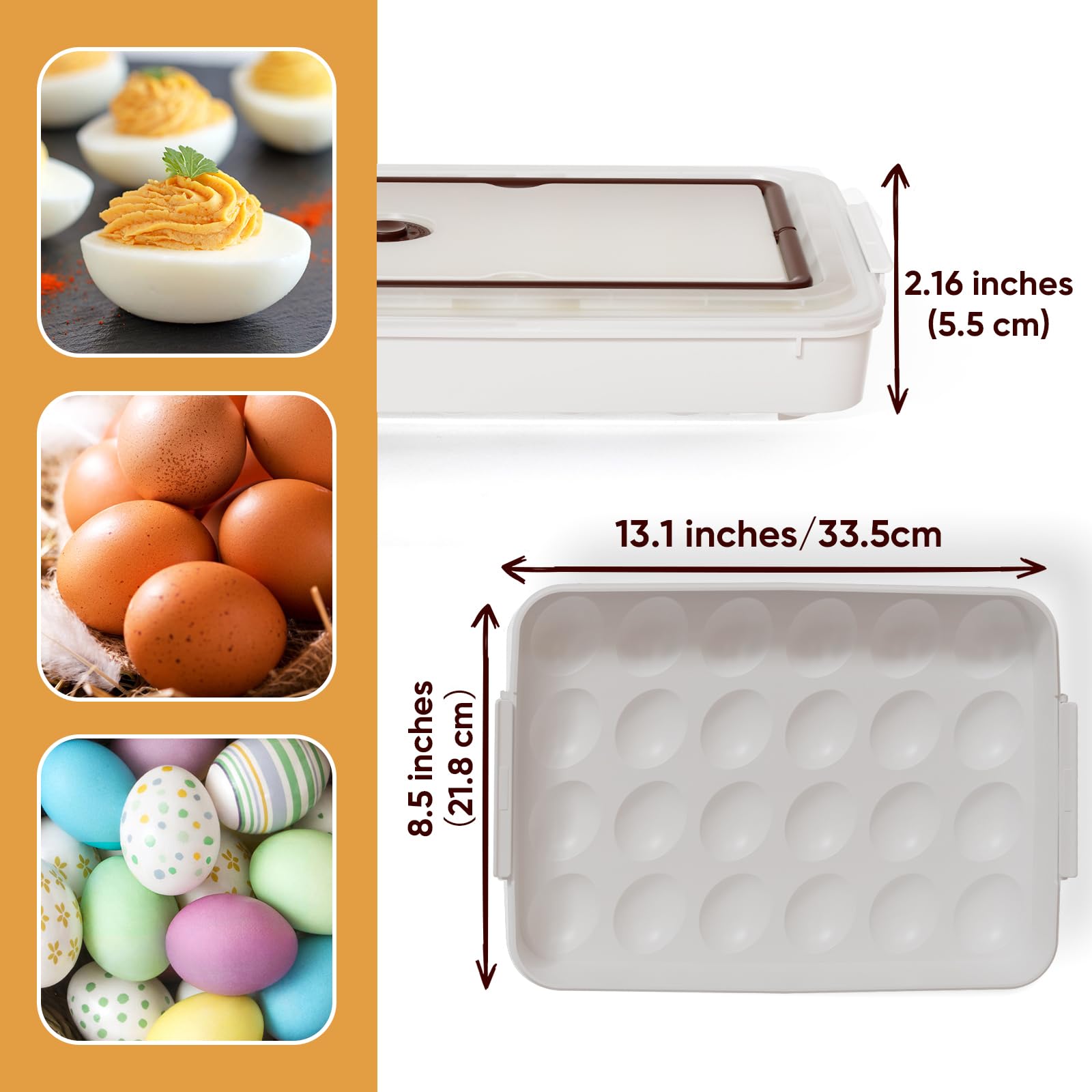 Portable deviled egg carrier for parties and picnics
