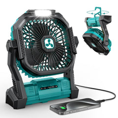 Portable fan rechargeable with 20000mAh battery and lantern