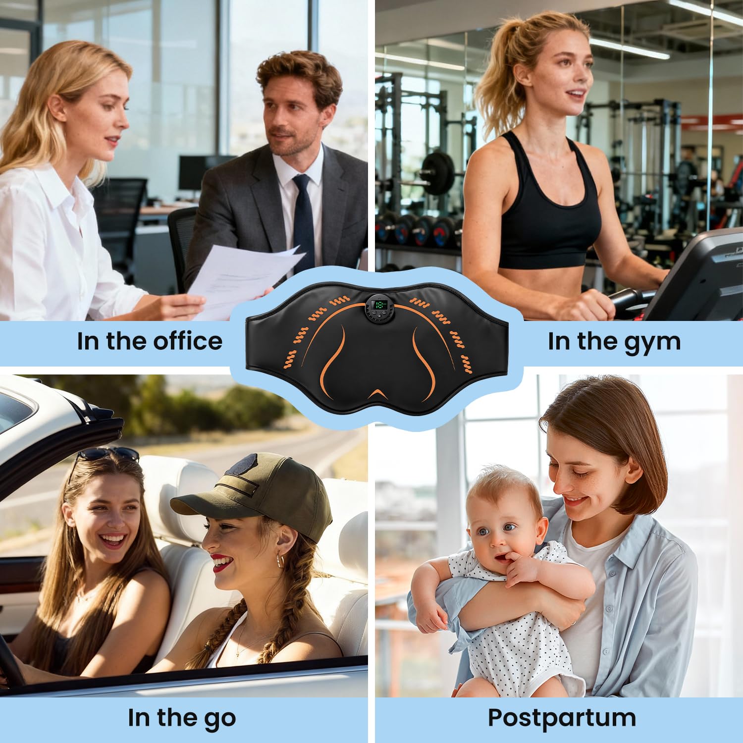 USB charging silicone glute stimulator without gel pads