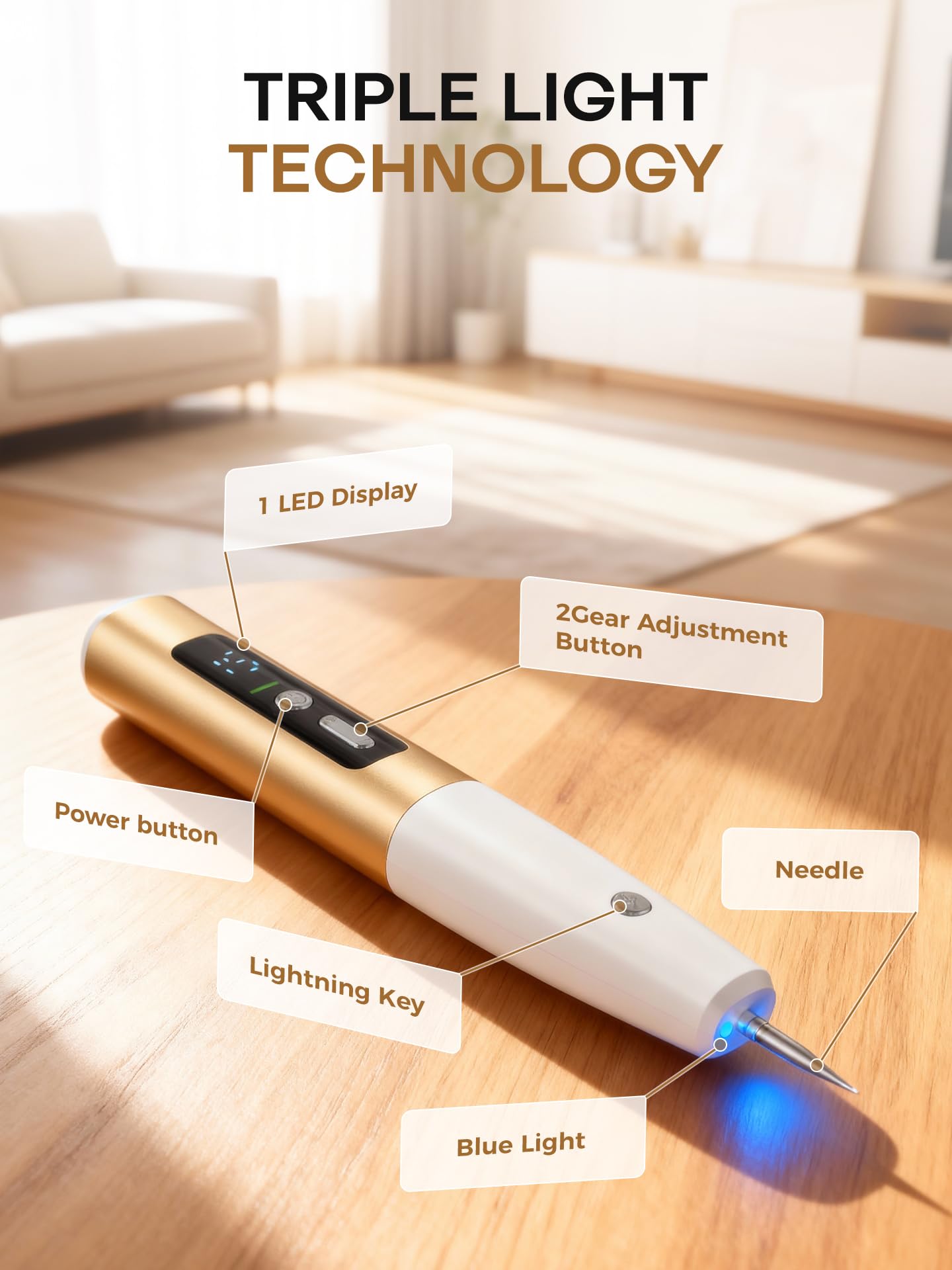 Portable mole wart removal tool compact travel-friendly design
