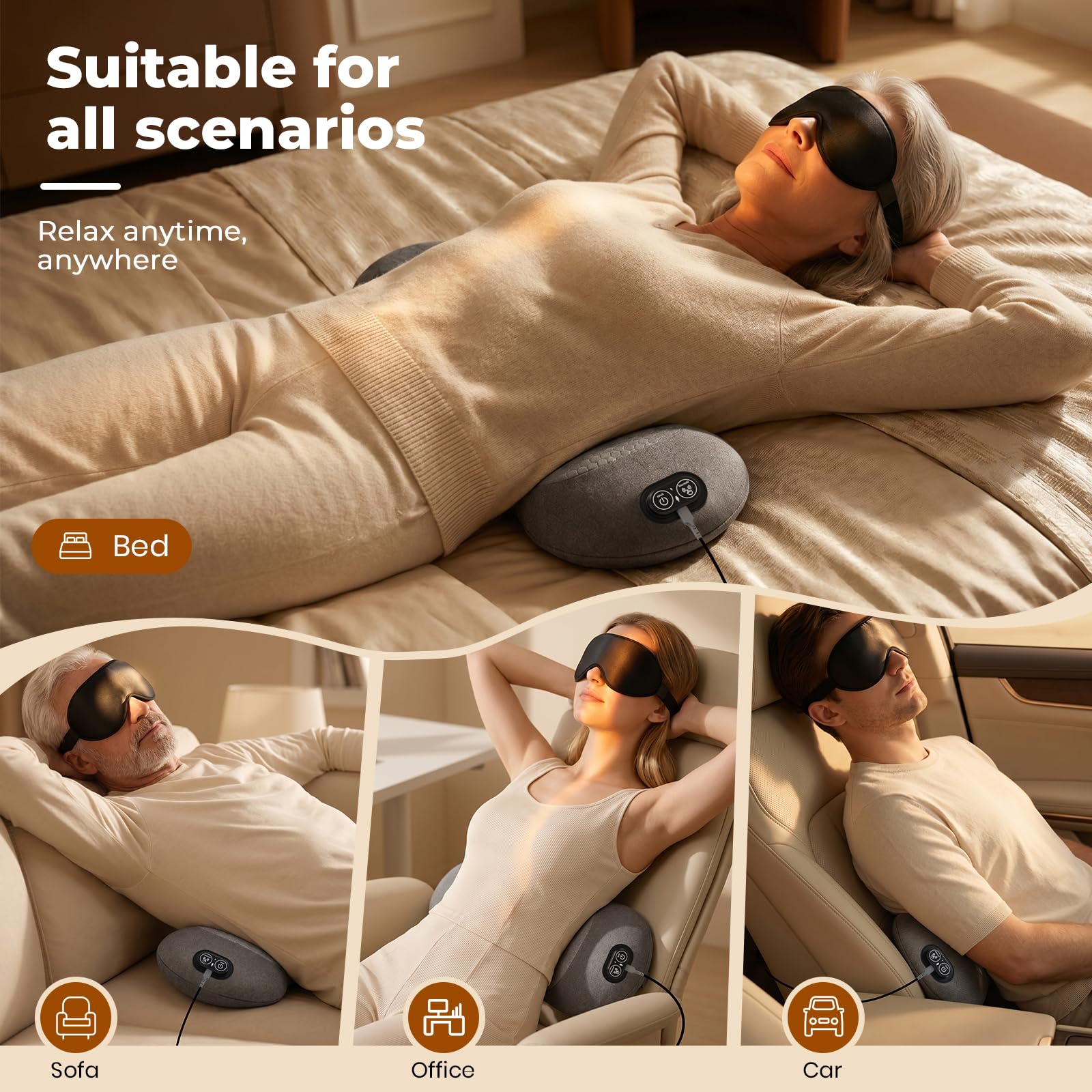 Massager fits office chair car seat or sofa