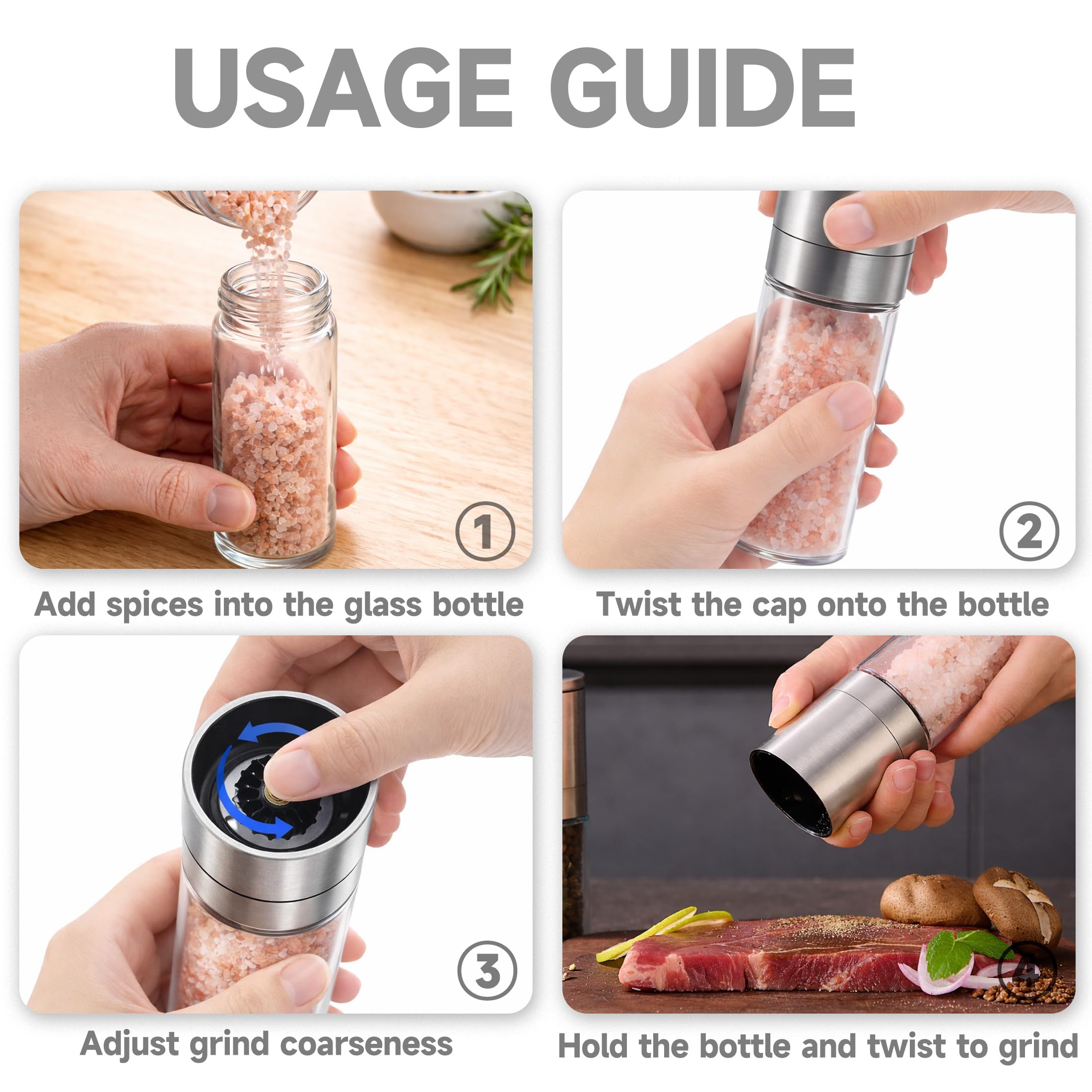 1-pack pepper grinder packaging and design note