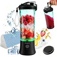 Portable Personal Blender 20oz black with 6 blades