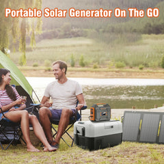 Power station with 2x 300W AC outlets USB ports