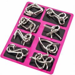 Nickel plated metal wire puzzles with smooth edges