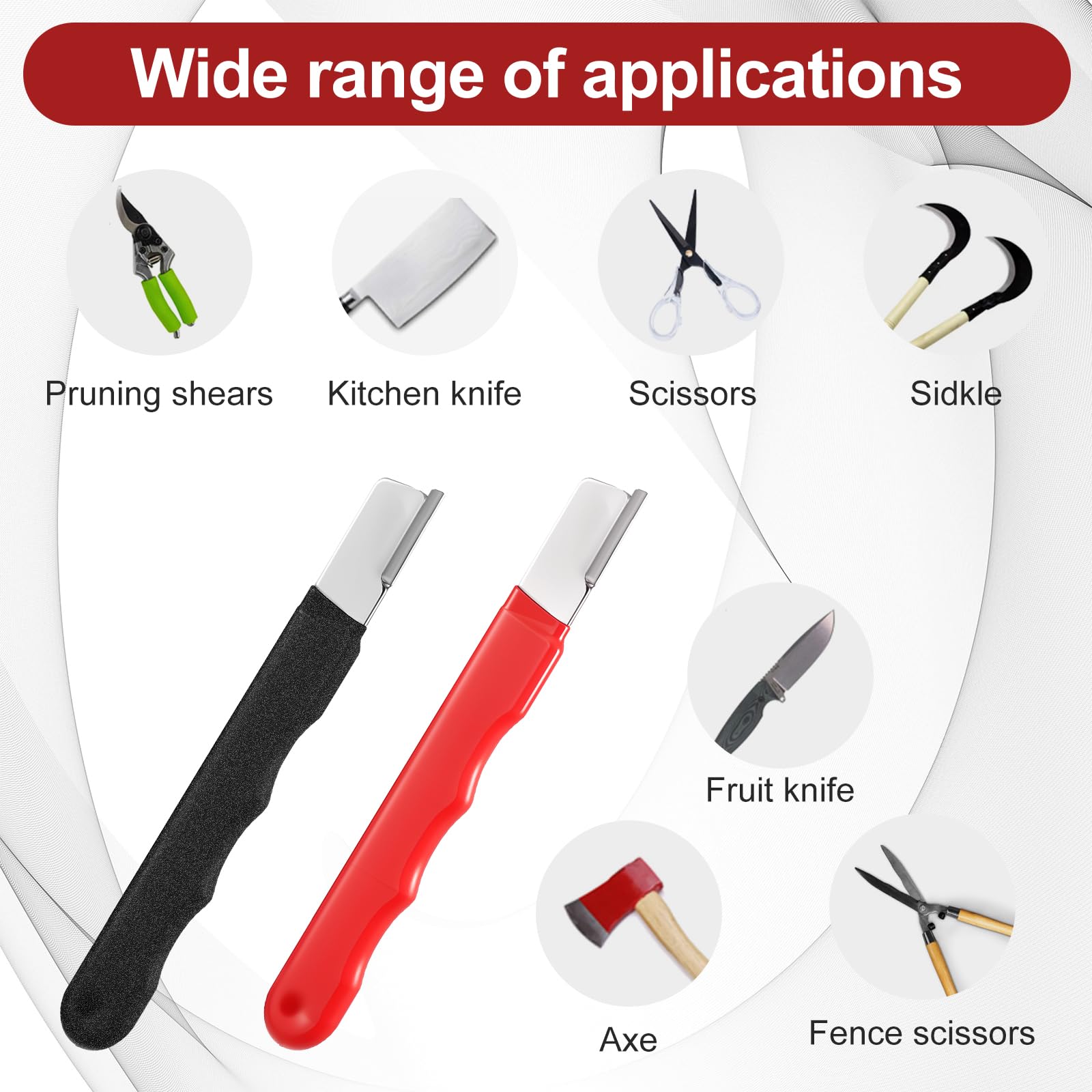 Portable sharpener for knives and garden tools