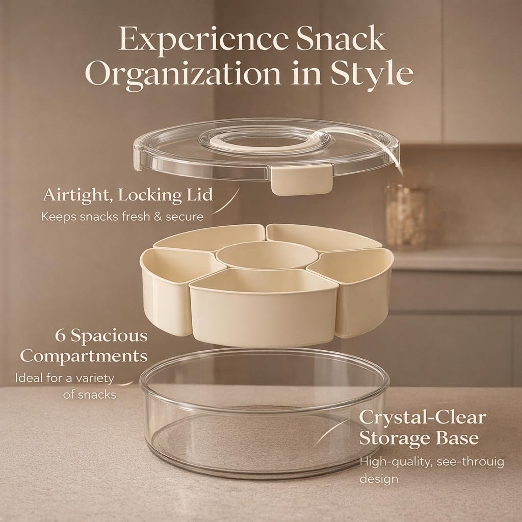 Lazy Susan platter with ergonomic handle