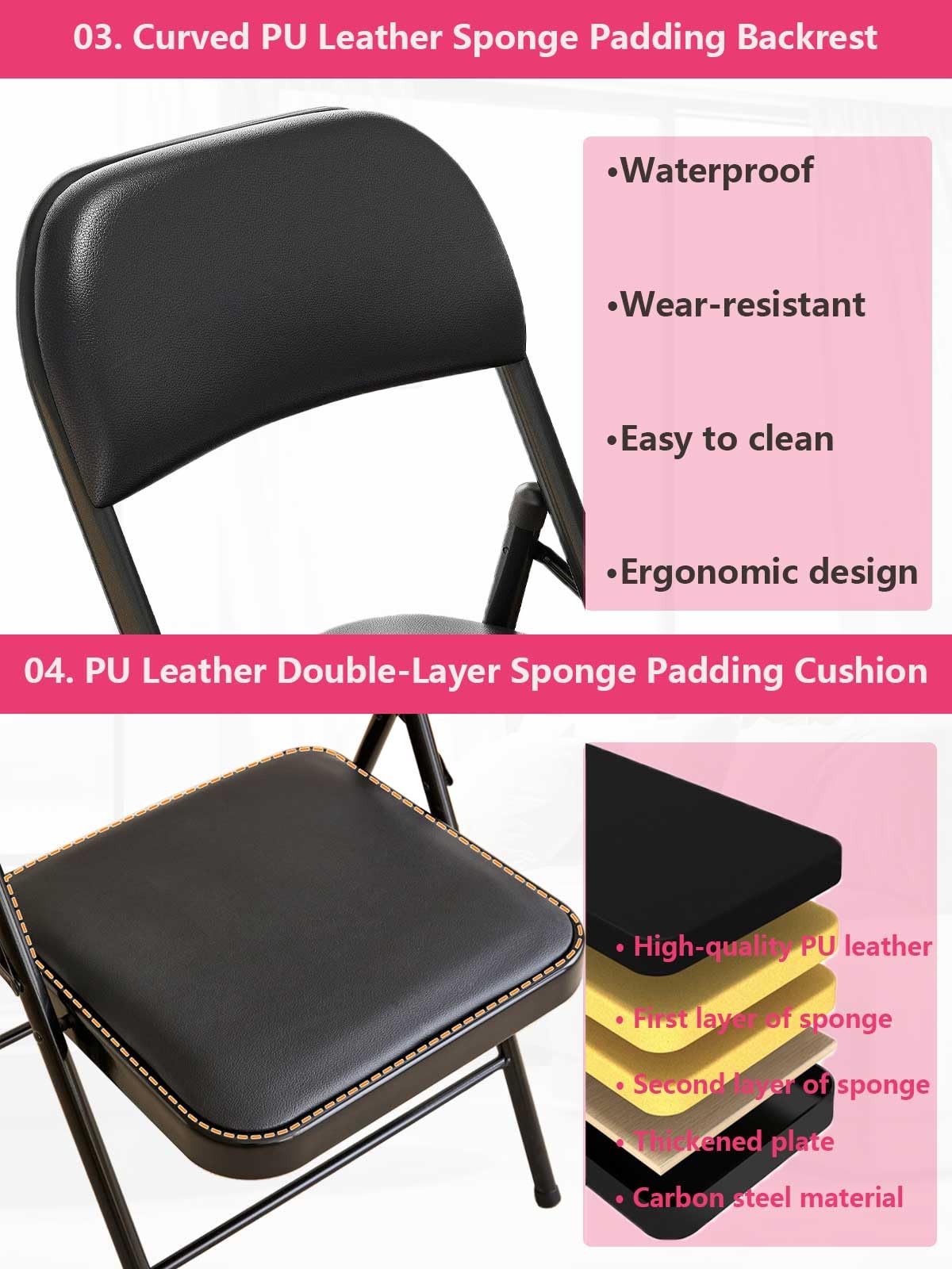 stackable folding chair suitable for events and gatherings
