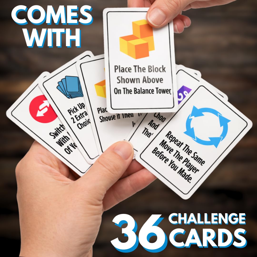 Portable tabletop Stack Attack Tower Game for travel